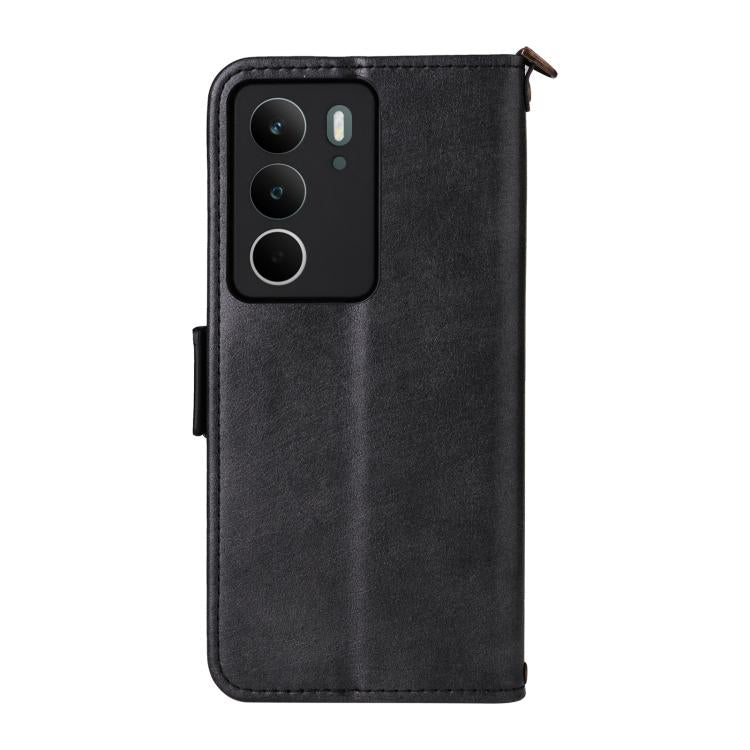 For Realme C71 4G / 14x 5G India / C75 4G Multi-card Slots Crossbody Cowhide Leather Phone Case
