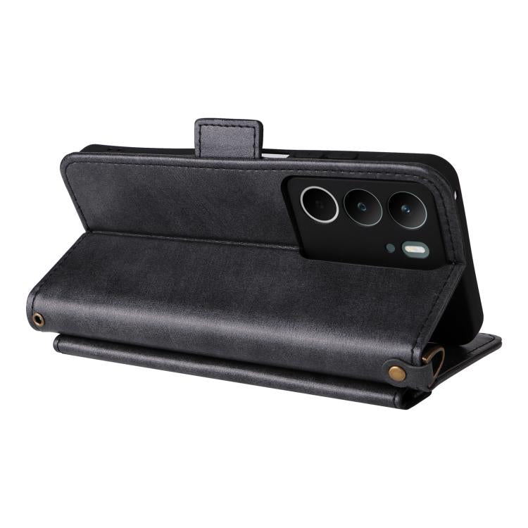 For Realme C71 4G / 14x 5G India / C75 4G Multi-card Slots Crossbody Cowhide Leather Phone Case