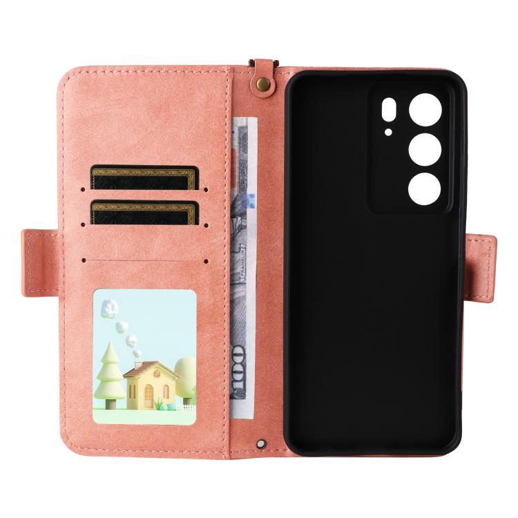 For Realme C71 4G / 14x 5G India / C75 4G Multi-card Slots Crossbody Cowhide Leather Phone Case