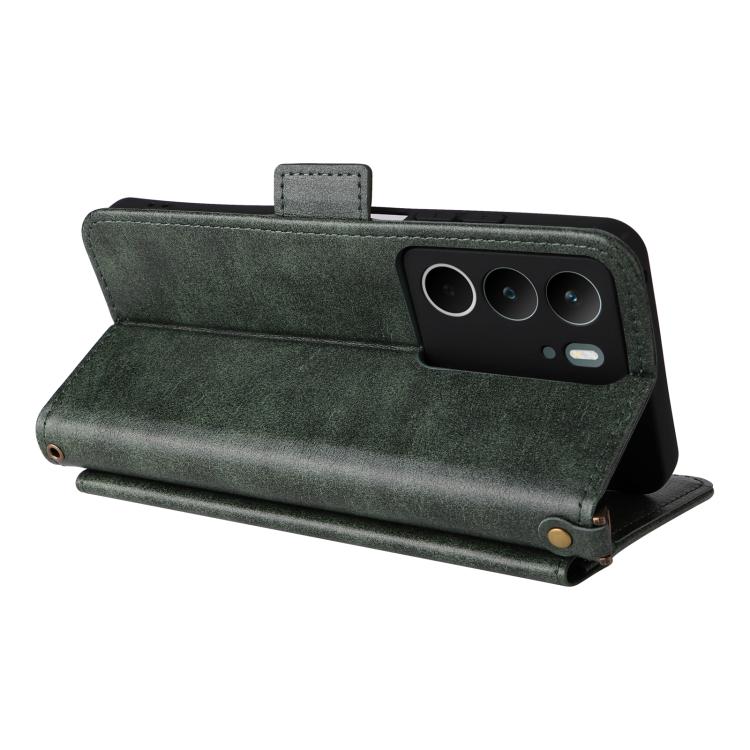 For Realme C71 4G / 14x 5G India / C75 4G Multi-card Slots Crossbody Cowhide Leather Phone Case