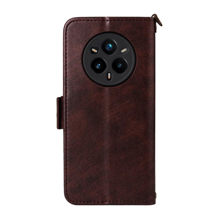For Realme 14 Pro+ Multi-card Slots Crossbody Cowhide Leather Phone Case