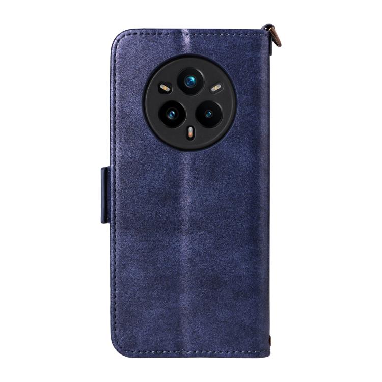 For Realme 14 Pro+ Multi-card Slots Crossbody Cowhide Leather Phone Case