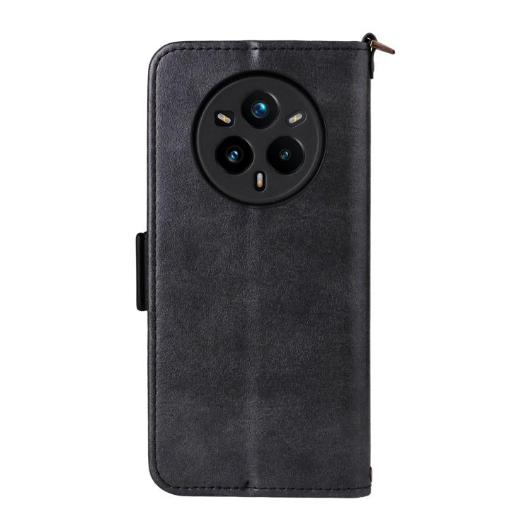 For Realme 14 Pro+ Multi-card Slots Crossbody Cowhide Leather Phone Case