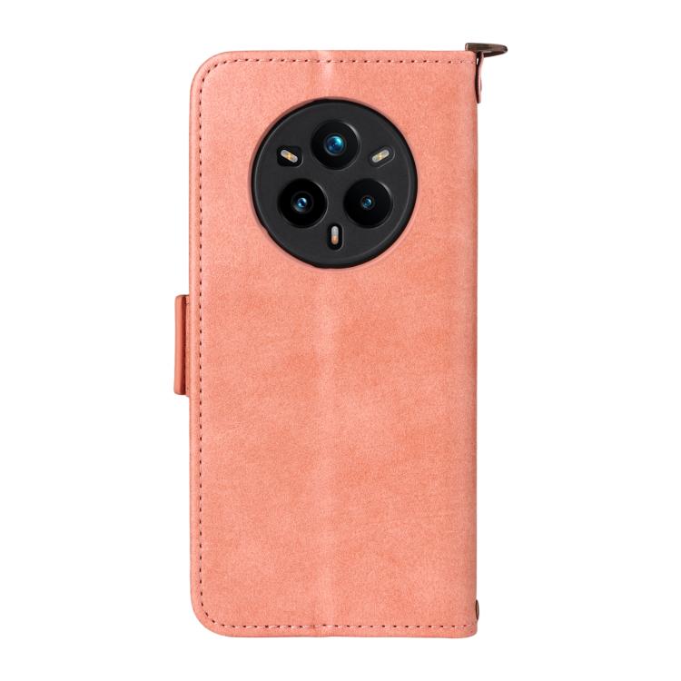 For Realme 14 Pro+ Multi-card Slots Crossbody Cowhide Leather Phone Case