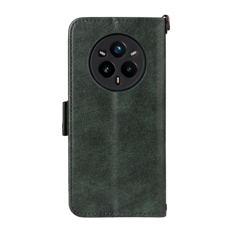 For Realme 14 Pro+ Multi-card Slots Crossbody Cowhide Leather Phone Case