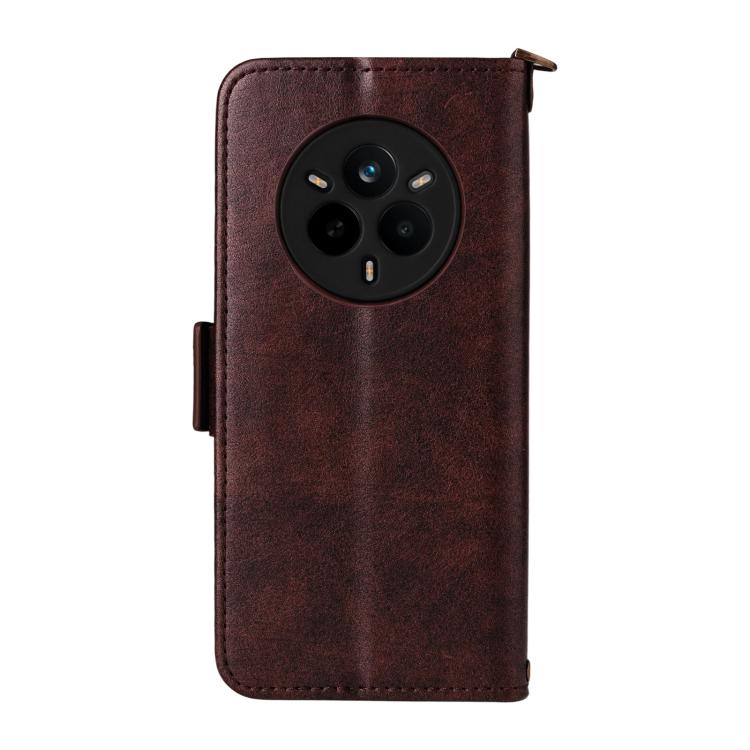 For Realme 14 Pro 5G / Narzo 80 Pro Multi-card Slots Crossbody Cowhide Leather Phone Case