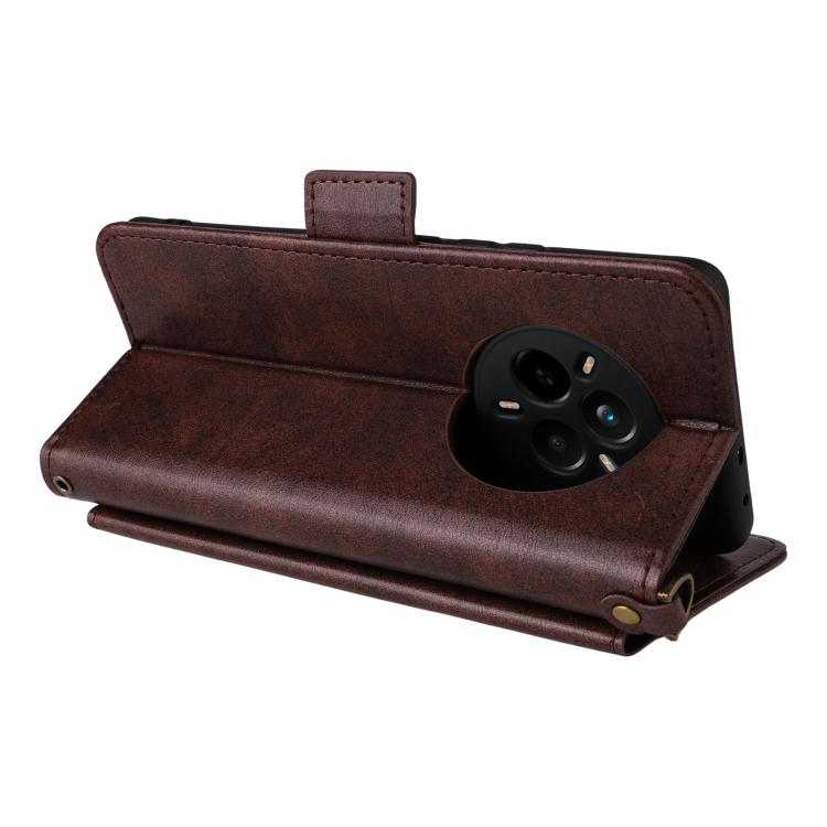 For Realme 14 Pro 5G / Narzo 80 Pro Multi-card Slots Crossbody Cowhide Leather Phone Case