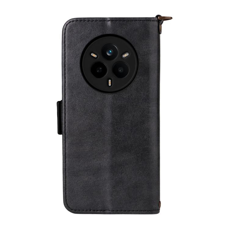 For Realme 14 Pro 5G / Narzo 80 Pro Multi-card Slots Crossbody Cowhide Leather Phone Case