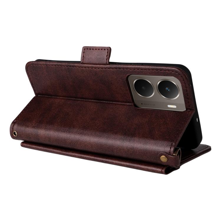 For Realme P3 Global / Neo7x / 14 5G Multi-card Slots Crossbody Cowhide Leather Phone Case
