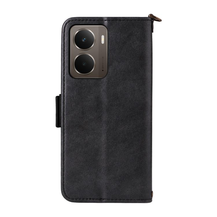 For Realme P3 Global / Neo7x / 14 5G Multi-card Slots Crossbody Cowhide Leather Phone Case