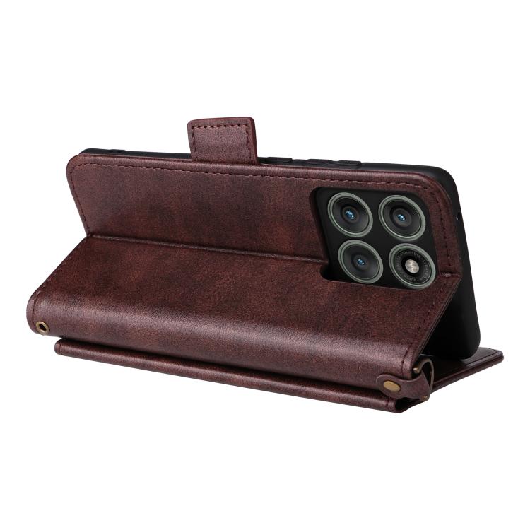 For Motorola Edge 60 Pro / 60s Pro 5G Multi-card Slots Crossbody Cowhide Leather Phone Case