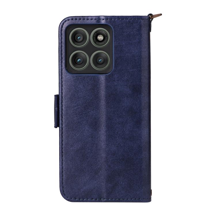For Motorola Edge 60 Pro / 60s Pro 5G Multi-card Slots Crossbody Cowhide Leather Phone Case