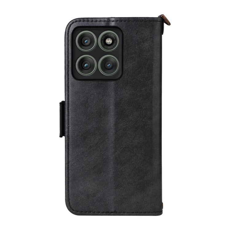 For Motorola Edge 60 Pro / 60s Pro 5G Multi-card Slots Crossbody Cowhide Leather Phone Case