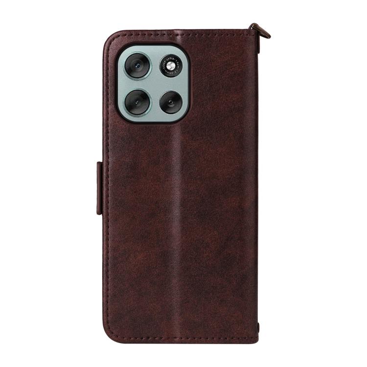 For Motorola Moto G56 / G66j / G66y 5G Multi-card Slots Crossbody Cowhide Leather Phone Case