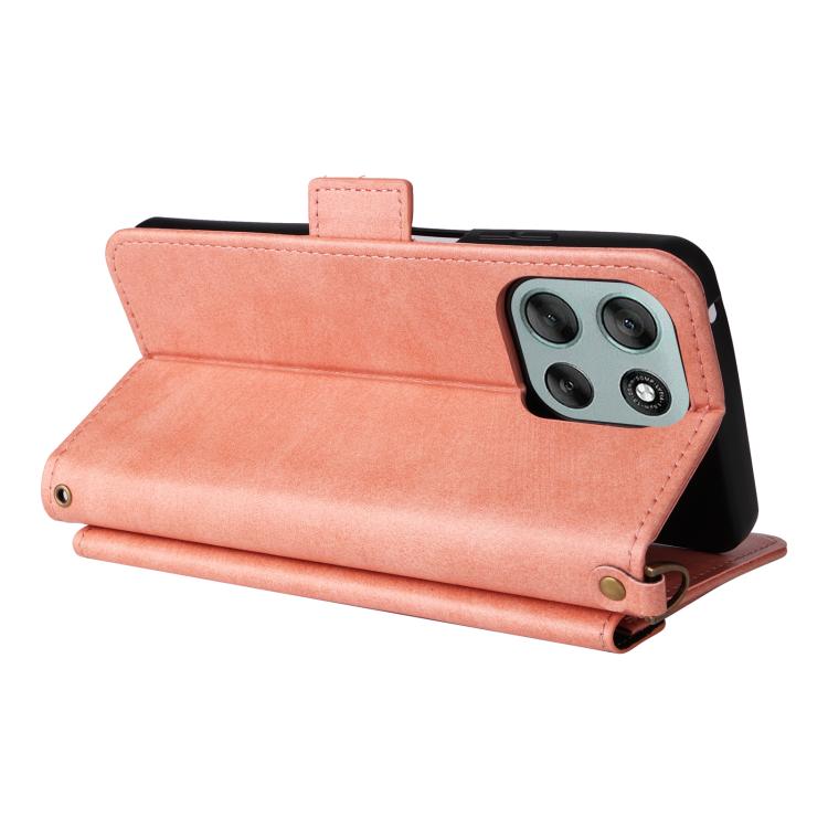 For Motorola Moto G56 / G66j / G66y 5G Multi-card Slots Crossbody Cowhide Leather Phone Case