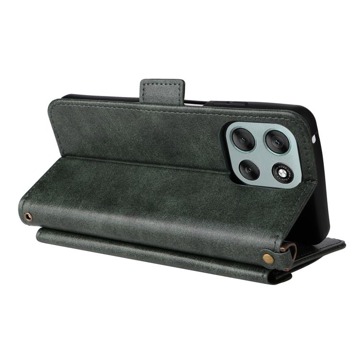 For Motorola Moto G56 / G66j / G66y 5G Multi-card Slots Crossbody Cowhide Leather Phone Case