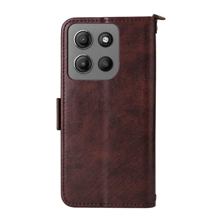 For Motorola Moto G15 / G15 Power Multi-card Slots Crossbody Cowhide Leather Phone Case