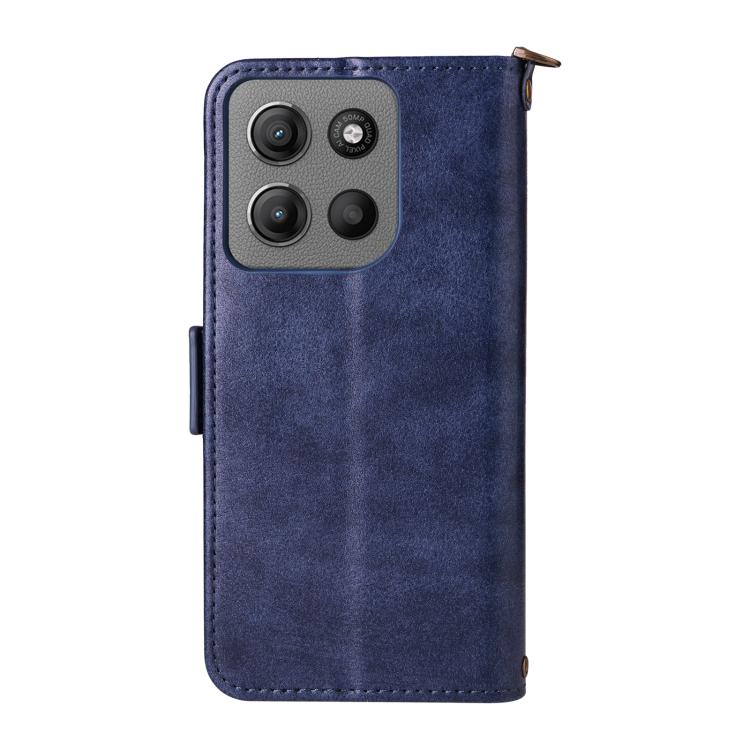 For Motorola Moto G15 / G15 Power Multi-card Slots Crossbody Cowhide Leather Phone Case