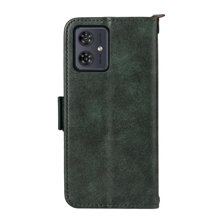 For Motorola Moto G54 / G64 / G64y Multi-card Slots Crossbody Cowhide Leather Phone Case