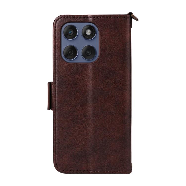 For Motorola Edge 60 Fusion Multi-card Slots Crossbody Cowhide Leather Phone Case