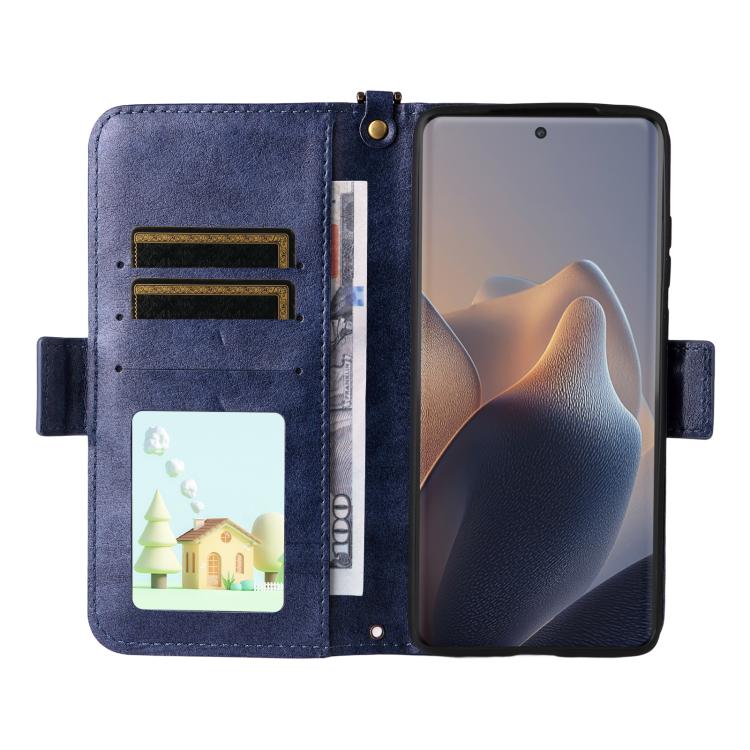 For Motorola Edge 60 Fusion Multi-card Slots Crossbody Cowhide Leather Phone Case