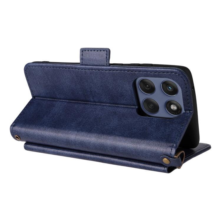 For Motorola Edge 60 Fusion Multi-card Slots Crossbody Cowhide Leather Phone Case