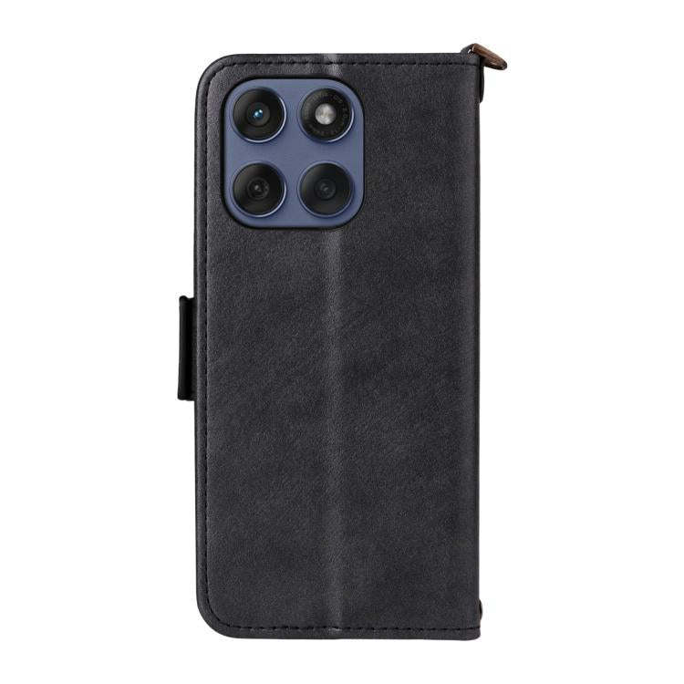 For Motorola Edge 60 Fusion Multi-card Slots Crossbody Cowhide Leather Phone Case