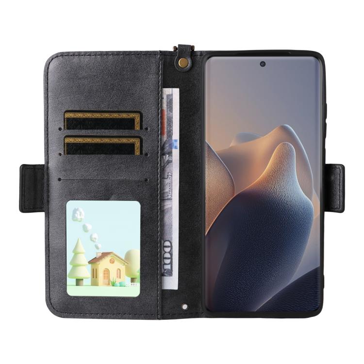 For Motorola Edge 60 Fusion Multi-card Slots Crossbody Cowhide Leather Phone Case