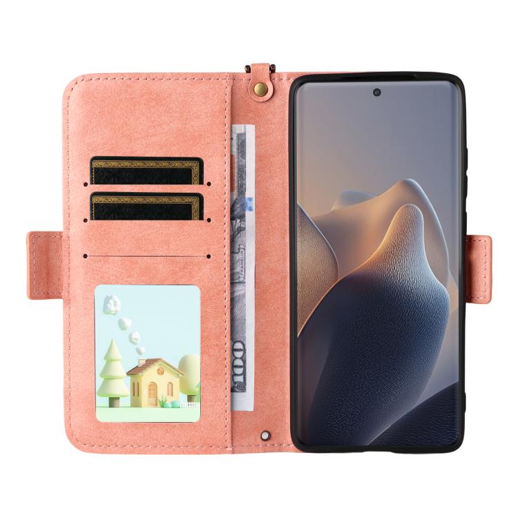 For Motorola Edge 60 Fusion Multi-card Slots Crossbody Cowhide Leather Phone Case