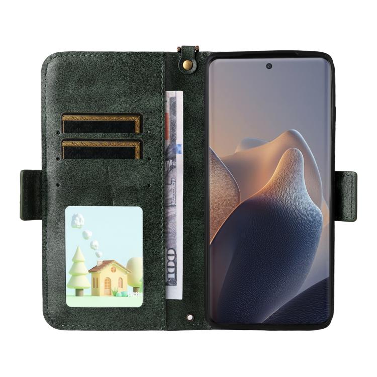 For Motorola Edge 60 Fusion Multi-card Slots Crossbody Cowhide Leather Phone Case