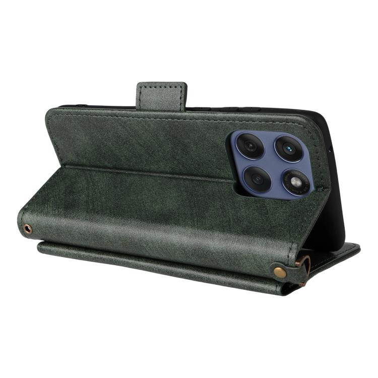 For Motorola Edge 60 Fusion Multi-card Slots Crossbody Cowhide Leather Phone Case