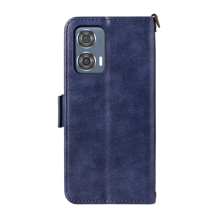 For Motorola Edge 50 Fusion Multi-card Slots Crossbody Cowhide Leather Phone Case