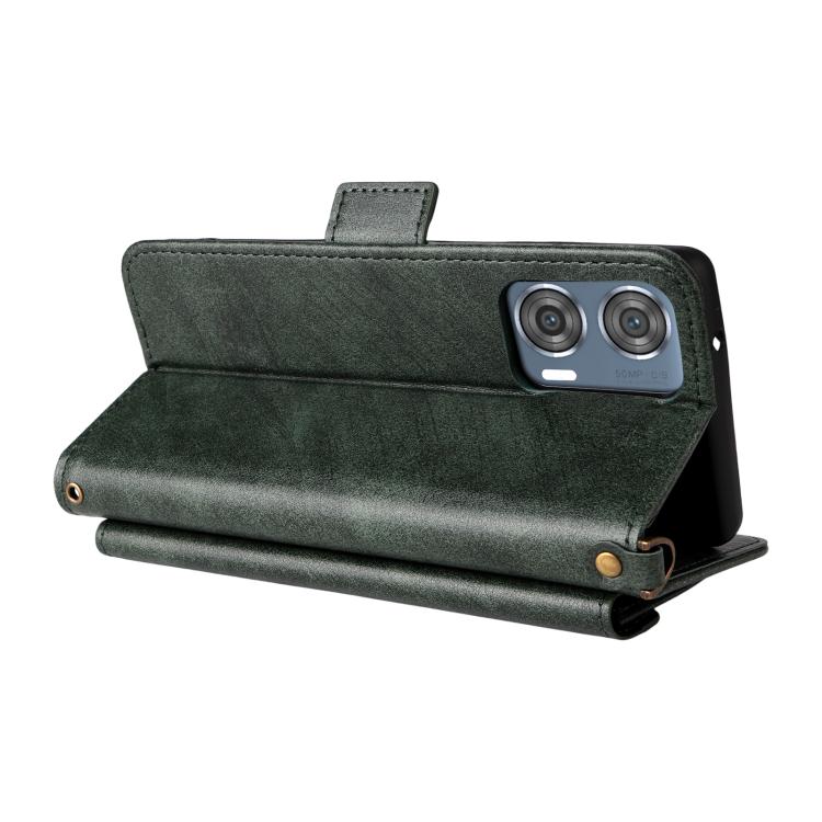For Motorola Edge 50 Fusion Multi-card Slots Crossbody Cowhide Leather Phone Case