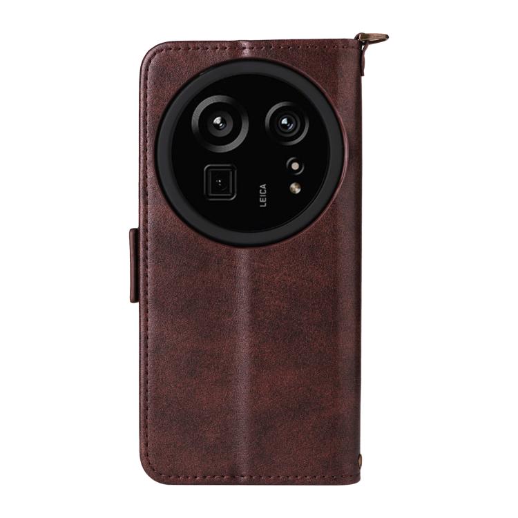 For Sharp Aquos R9 Pro Multi-card Slots Crossbody Cowhide Leather Phone Case