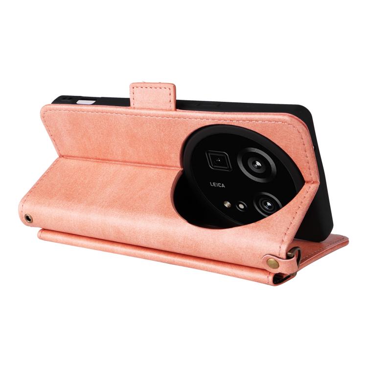 For Sharp Aquos R9 Pro Multi-card Slots Crossbody Cowhide Leather Phone Case