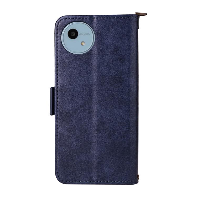 For Sharp Aquos wish5 Multi-card Slots Crossbody Cowhide Leather Phone Case