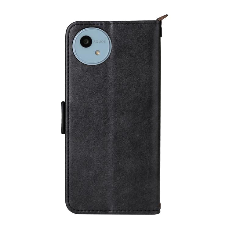 For Sharp Aquos wish5 Multi-card Slots Crossbody Cowhide Leather Phone Case