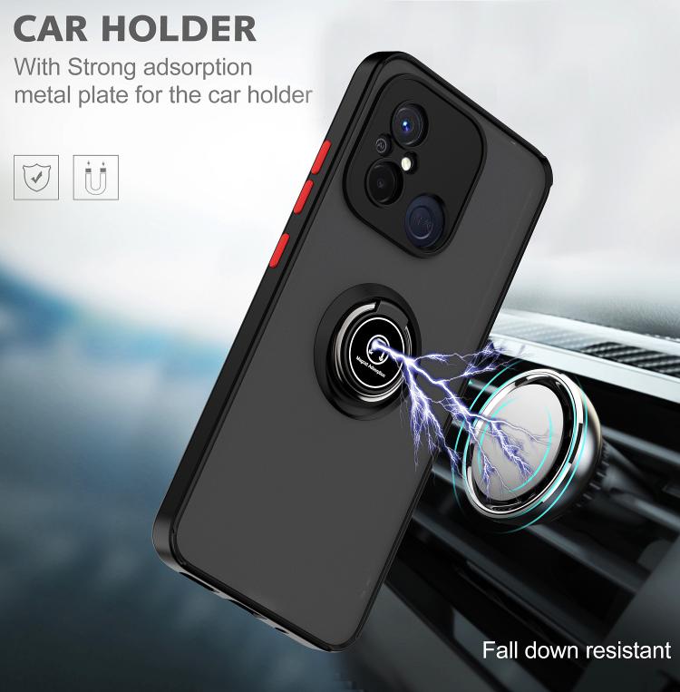 For Redmi 12C / 11A Q Shadow 1 Series TPU + PC Phone Case with Ring