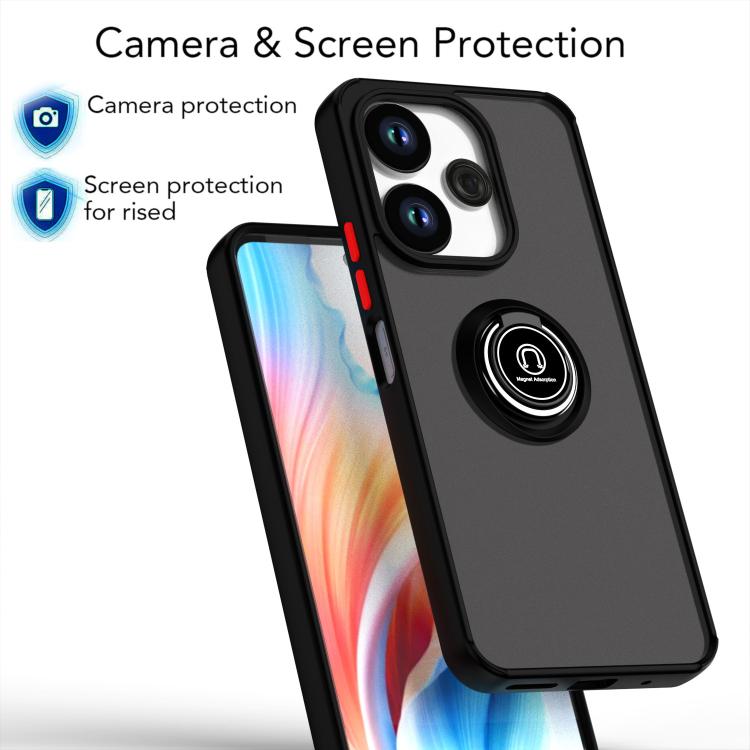 For Redmi 13 4G / Note 13R 5G Q Shadow 1 Series TPU + PC Phone Case with Ring