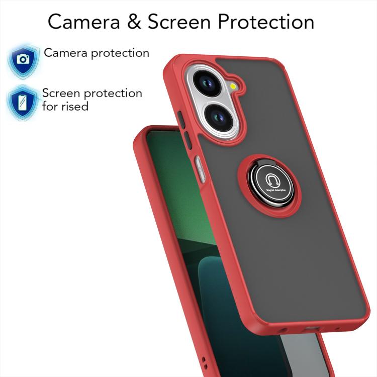 For Redmi A5 4G 171.7mm Q Shadow 1 Series TPU + PC Phone Case with Ring