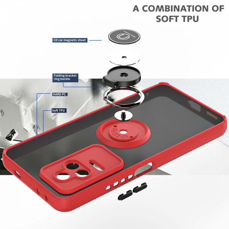 For Redmi K50 Q Shadow 1 Series TPU + PC Phone Case with Ring