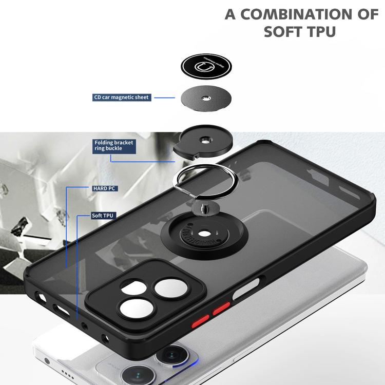 For Redmi Note 12 5G Global Q Shadow 1 Series TPU + PC Phone Case with Ring