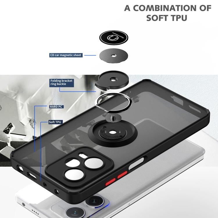 For Redmi Note 12 Pro 5G Global Q Shadow 1 Series TPU + PC Phone Case with Ring