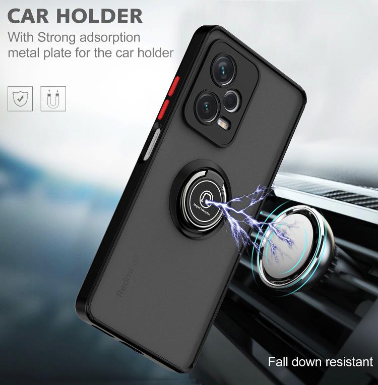 For Redmi Note 12 Pro 5G Global Q Shadow 1 Series TPU + PC Phone Case with Ring