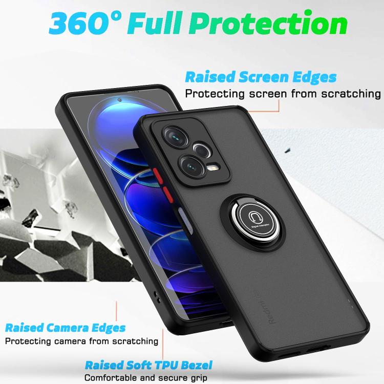 For Redmi Note 12 Pro 5G Global Q Shadow 1 Series TPU + PC Phone Case with Ring