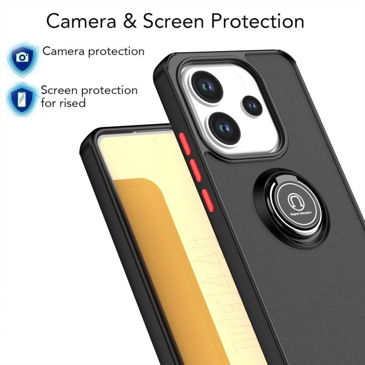 For Redmi Note 14 4G 164.84mm Q Shadow 1 Series TPU + PC Phone Case with Ring