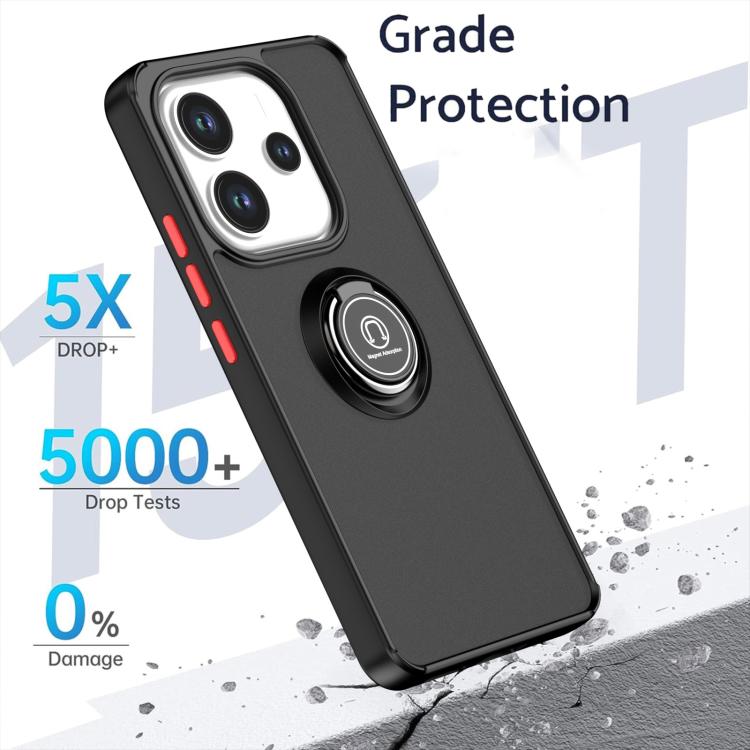 For Redmi Note 14 4G 164.84mm Q Shadow 1 Series TPU + PC Phone Case with Ring