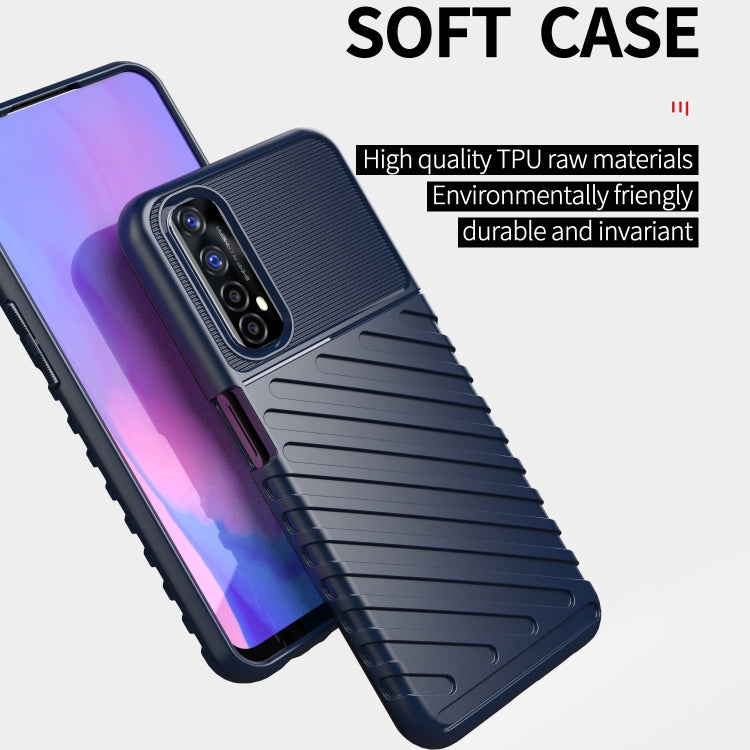 For OPPO Realme 7 Thunderbolt Shockproof TPU Protective Soft Case(Blue)