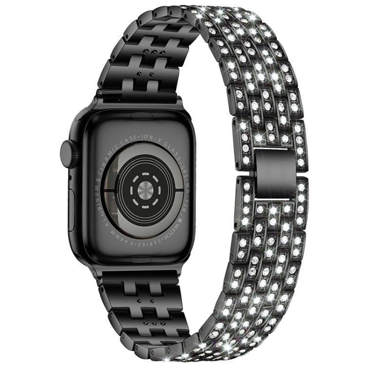 For Apple Watch 38 / 40 / 41 / S10 42mm xDfind Five Beads Full Diamond Metal Watch Band