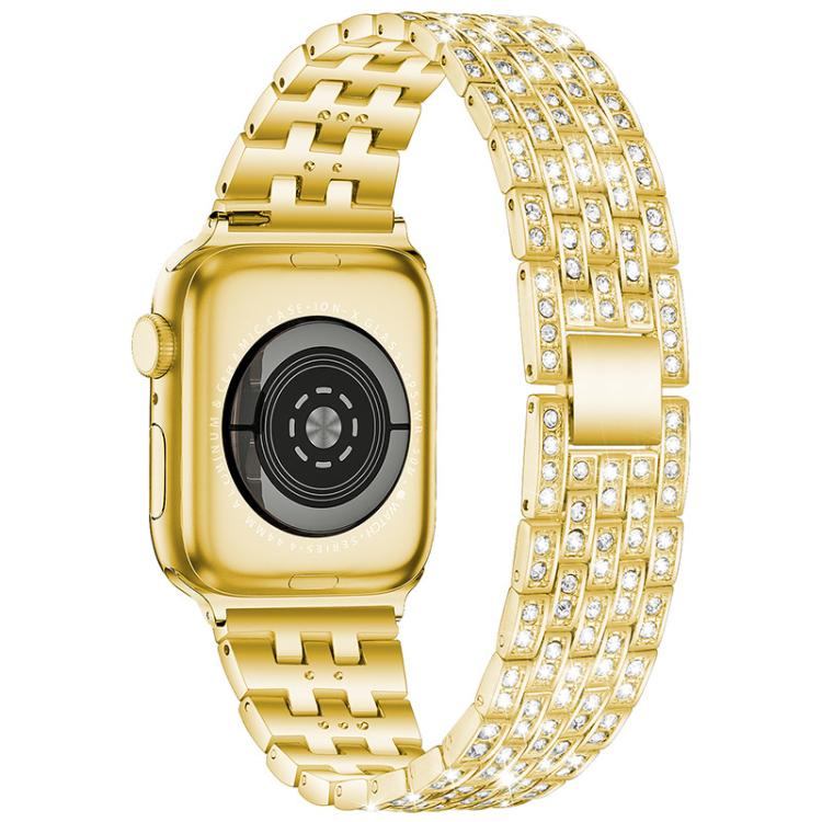 For Apple Watch 38 / 40 / 41 / S10 42mm xDfind Five Beads Full Diamond Metal Watch Band